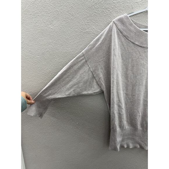 Express Womens Shirt Size Large Tan Long Sleeve Boat Neck - Picture 2 of 10